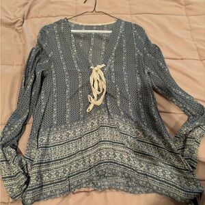 Boutique printed hippie top